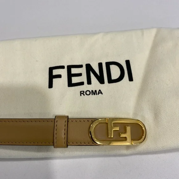 Authentic Fendi beige belt. Size 75 FF Belt Leather Beige | Fendi main image 2